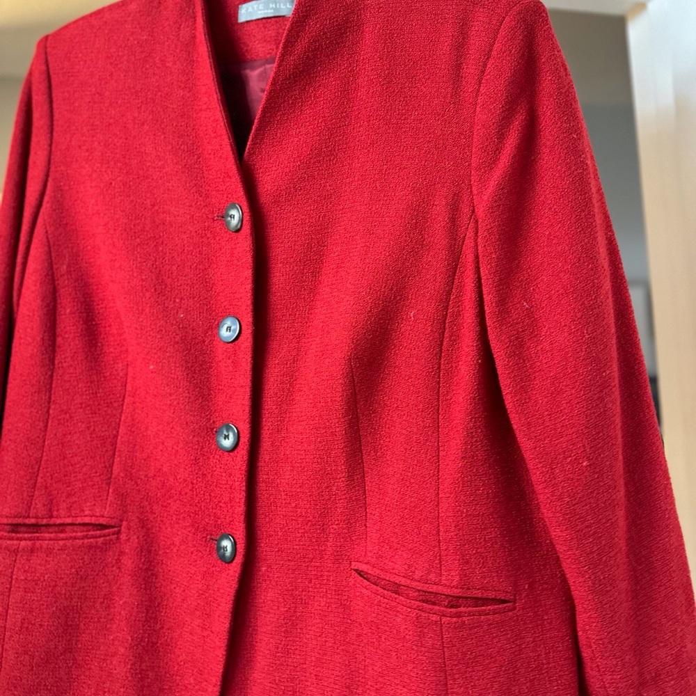 Kate Hill Vibrant Red Blazer